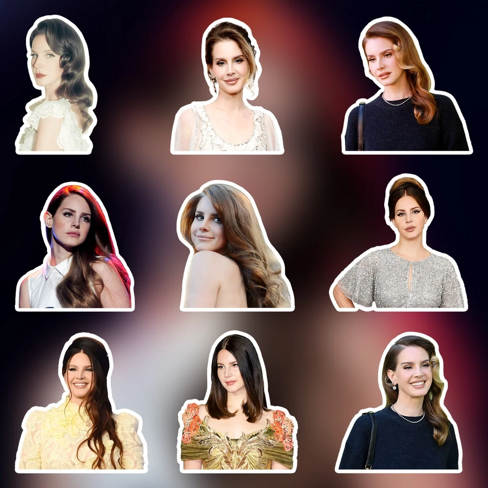 5SECOM Lana Del Rey Stickers-Waterproof Die-Cut Vinyl Stickers-9 PCS Stickers