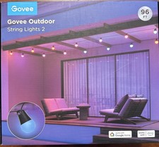 Govee Smart Outdoor String Lights H70381b1, RGBIC 96ft 2 Ropes of 48ft