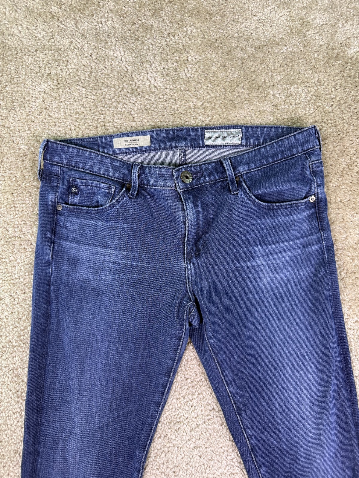 AG Adriano Goldschmied The Legging Super Skinny Knit Lux Denim Jeans Sz 28R E960