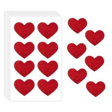 Heart Stickers, 320 PCS Heart Stickers for Kids, 1.5 Inch Large Glitter Red H...