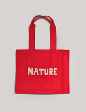 M&S X BELLA FREUD RED ‘Nature’100% Cotton Canvas Tote Bag Brand New