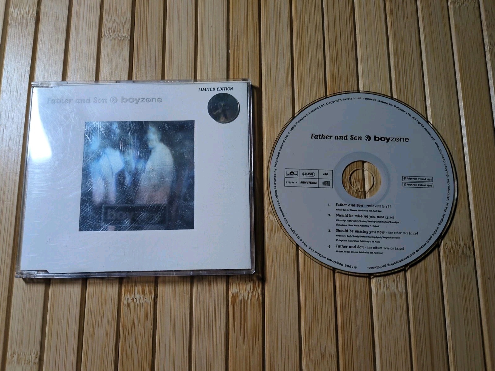Boyzone : Father & Son CD Single Limited Edition Hologram Cover