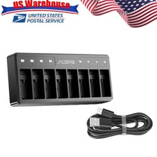 JYJZPB 8 Slot Battery Charger for GoPro Hero12 Hero11 Hero10 Hero9 Black Endu