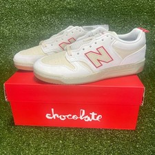Size 9.5 - New Balance Numeric 480 x Chocolate Skateboards Sea Salt Red NM480SWT