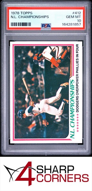 1978 Topps #412 Davey Lopes N.L. CHAMPIONSHIPS PSA 10