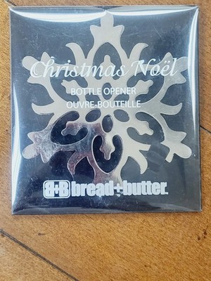 B+B bread+butter Christmas Noel Snowflake Bottle Opener