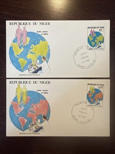NIGER FDC COVER 1989 YEAR AIDS SIDA HIV  HEALTH MEDICINE STAMPS