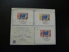 Council of europe official stamps "Papillons de Strasbourg" FDC France 1958