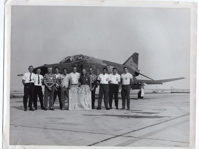 1968 USAF Phantom F-4E 100th Flight Tail No. 60284 8.5x11 Original Photo