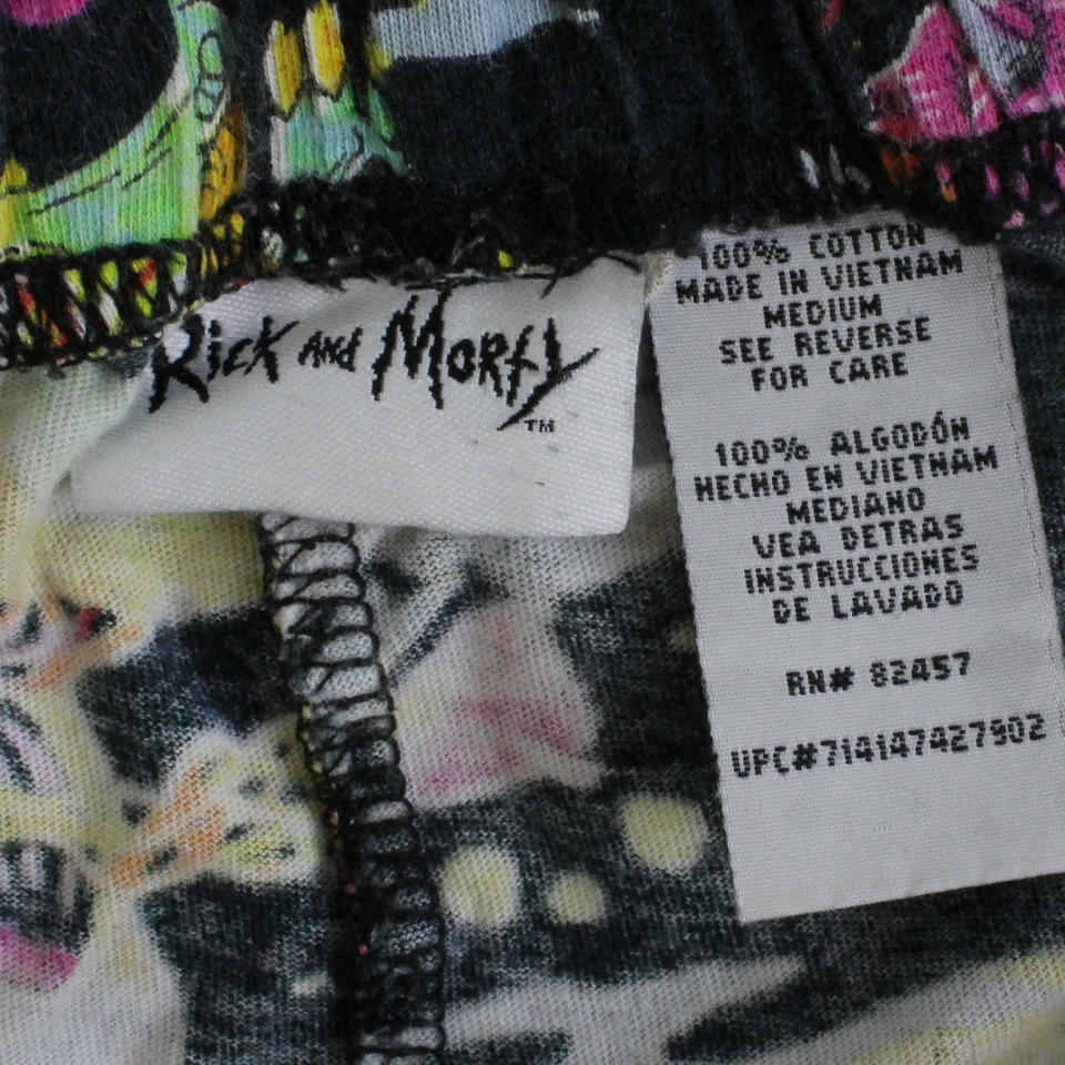 Cartoon Network Rick and Morty Graphic Drawstring Pajama Shorts Size Medium - Image 4 of 4
