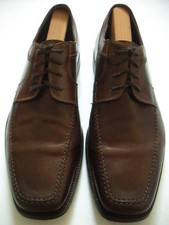JOHNSTON MURPHY Men's Dress Shoes Size : 9.5M Brown Leather Made in ITALY