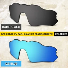 Black & Ice Blue POLARIZED Lenses for Oakley Radar EV Path AF OO9275, 1.5MM