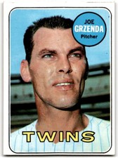 1969 Topps Joe Grzenda Rookie . Minnesota Twins #121