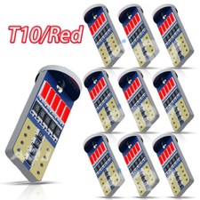 10x Red T10 194 168 Instrument Panel Gauge Cluster Dash Led Light For Dodge