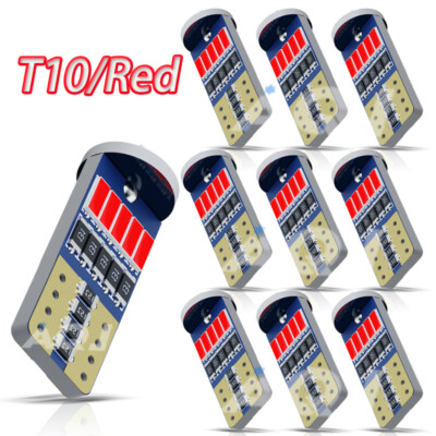 Red T10 W5W LED Bulb Projector Lens Parking Light For Suzuki GSXR 600 750 11-20