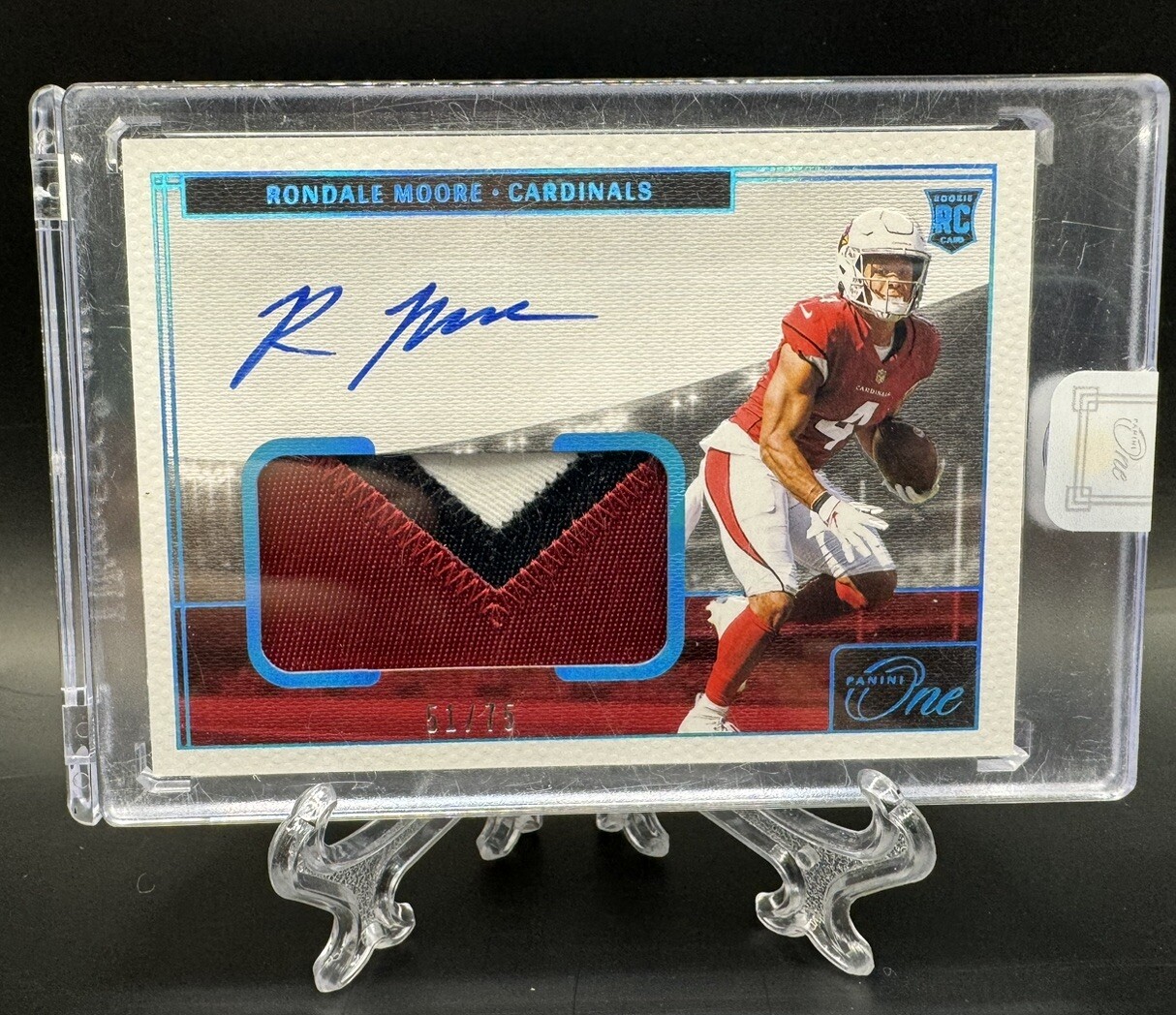 2021 Panini One #18 Rondale Moore Blue /75 RC Rookie RPA - Atlanta Falcons