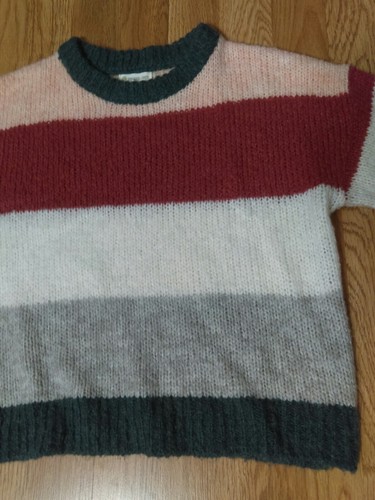 Girls TUCKER & TATE Color Block Flared Long Sleeve Knitted Sweater Large 10/12 - Picture 4 of 9