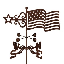 EZ Vane: HEAVY DUTY Steel USA Flag Weathervane