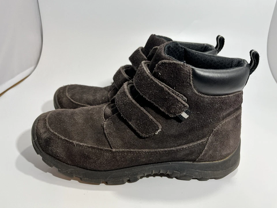 Lands' End Marrón Gamuza Todo Clima Sin usar, Puntera Senderismo Botas Gancho y Lazo Juveniles Talla 5 Foto 2 de 4