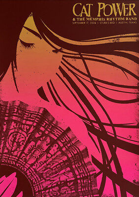 CAT POWER Silkscreen Concert Print by Todd Slater 2006 Austin Poster
