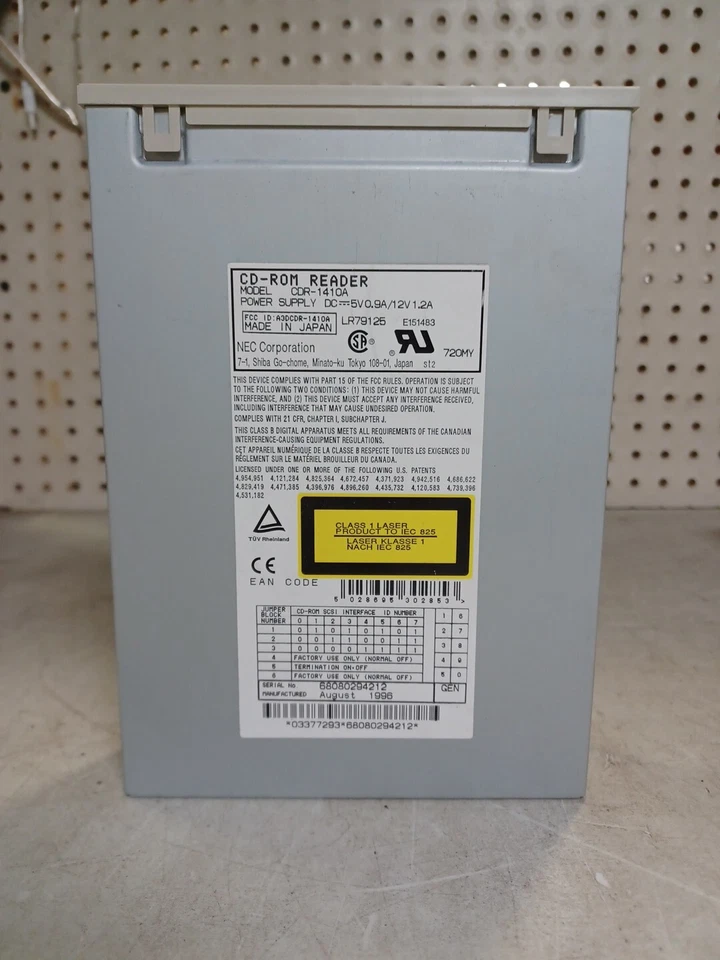 NEC CD-R Drive CDR-1410A 1996 CD-ROM Reader Beige Made in JAPAN - UNTESTED - Image 2 of 4