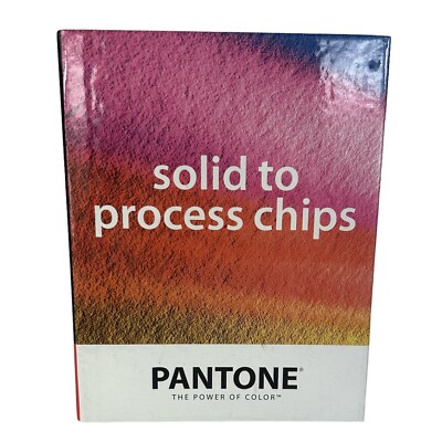 Vintage 1992 Pantone Solid to Process Chips PMS Swatch Binder Used