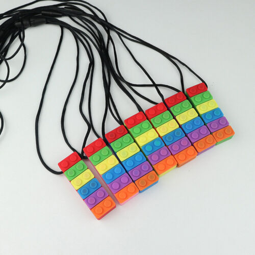 Collar de ladrillo sensorial para masticar niños adultos autismo TDAH morder dentición sensorial - Imagen 4 de 13