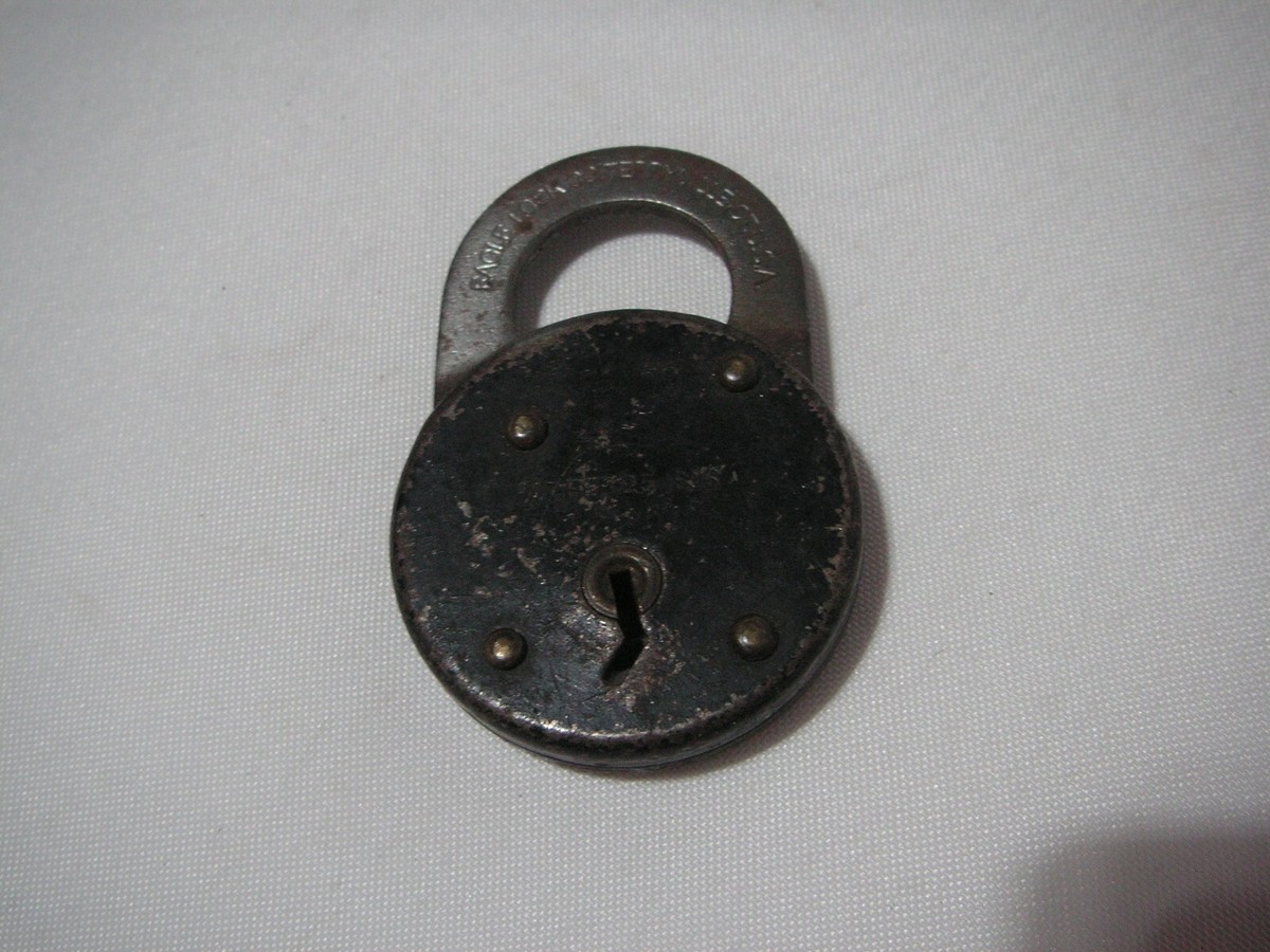OLD, ANTIQUE EAGLE LOCK CO. LOCK, TERRYVILLE, CT. U.S.A., PATENT