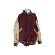 Butwin Men's Jacket Extra Large Wool Burgundy Leather Varsity Football 1950s 60s