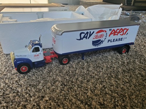 New in Box: First Gear 1960 B-61 Mack Pepsi Please Tractor & Trailer Diecast