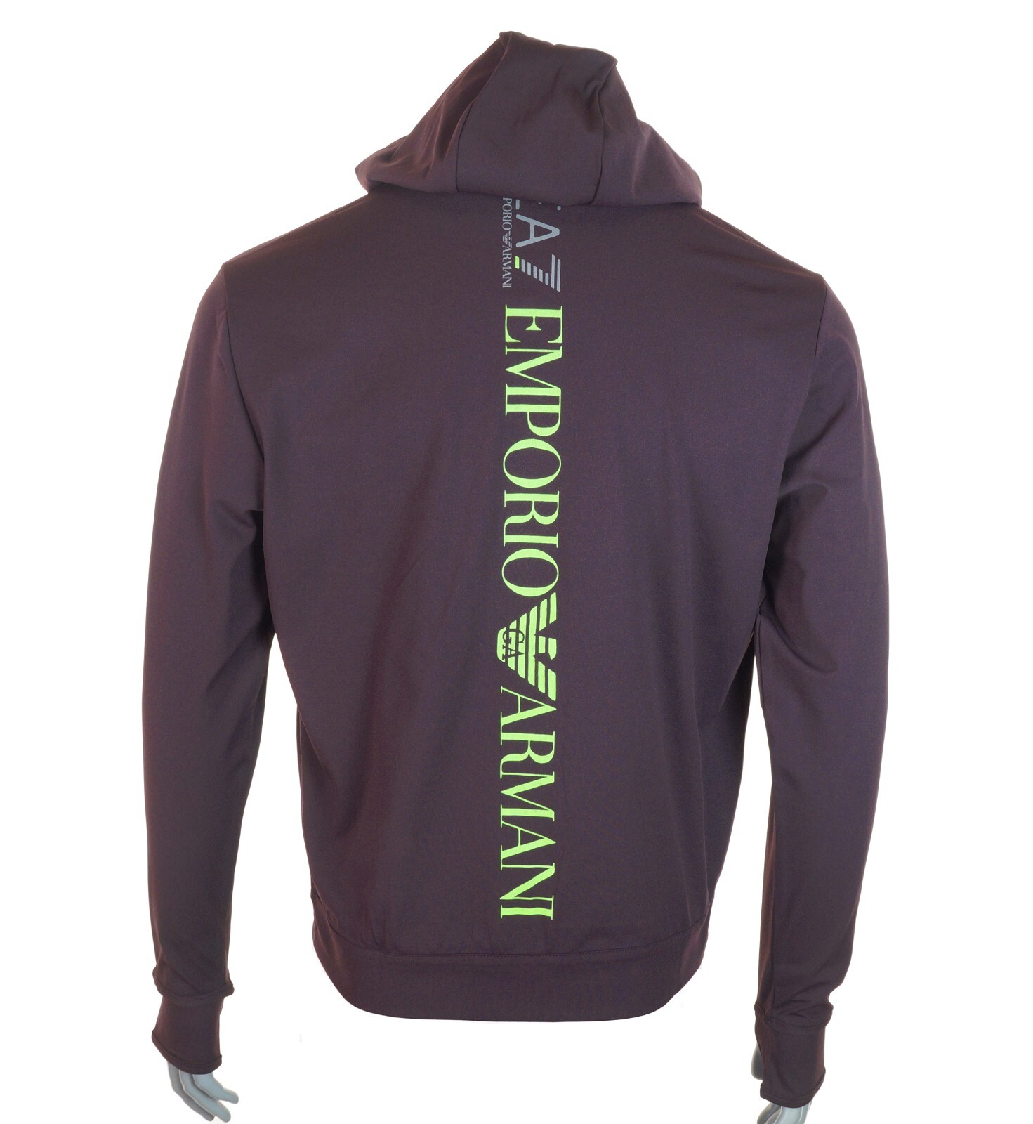 Nueva Chaqueta con Capucha Emporio Armani EA7 con Cremallera Completa para Hombre Bolsillos Elásticos con Cremallera