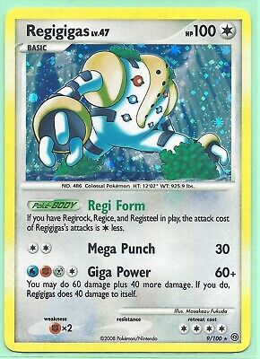 2008 REGIGIGAS 9/100 DP STORMFRONT POKEMON CARD RARE HOLO-NM 2008 REGIGIGAS 9/100 DP STORMFRONT POKEMON CARD RARE HOLO-NM