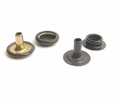 Snap Set with Extra Long Posts for Thick Fabric or Carpet, Black Oxide Finish