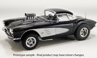 1961 CHEVROLET CORVETTE SHOWTIME RARE GASSER CAR 1:18 DRAG RACING ACME A1800930
