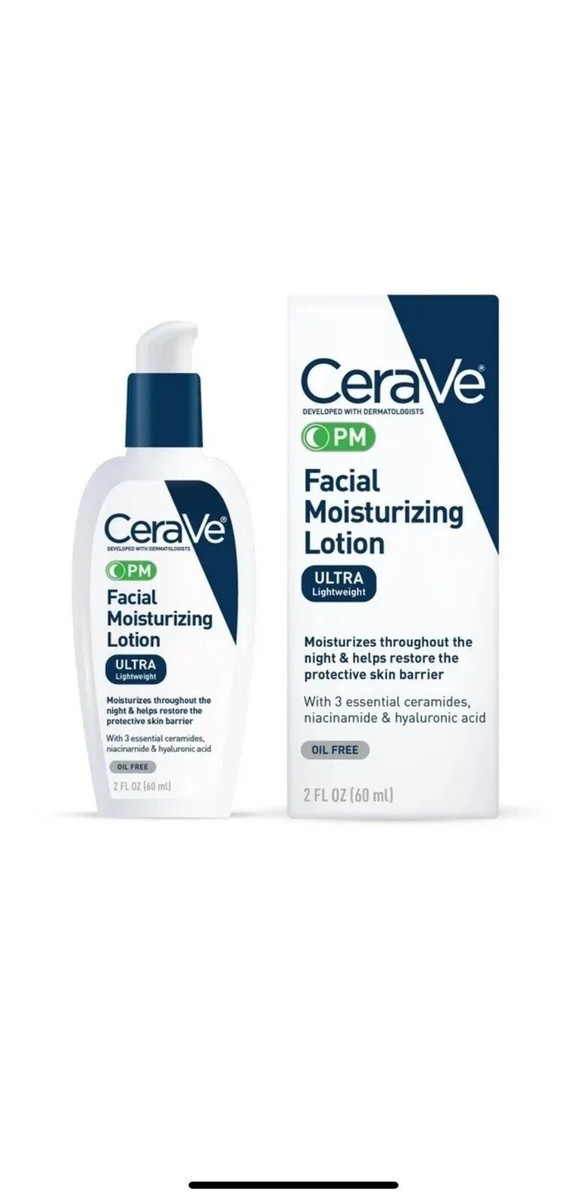 Cerave PM 2 fl. oz. Facial Moisturizing Lotion Lot of 3 | eBay