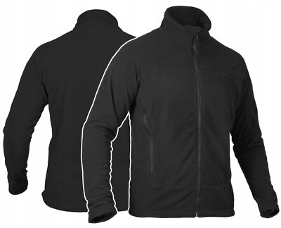 Giacca Felpa Texar Conger Fleece Calda Morbida Con Zip Tattica Nera