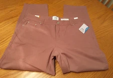 JMS Just My Size Pants Womens 16WS Hanes Classic Fit Twill Chino Mauve blush New