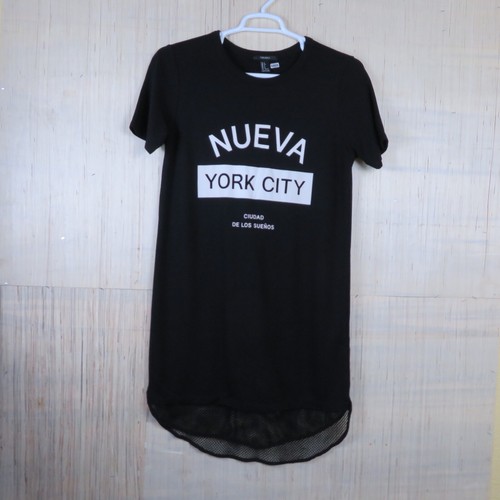 Low Mesh Black Tee Shirt Dress 