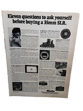 1977 Minolta 35mm SLR Camera 11 Questions To Ask Original Print Ad vintage