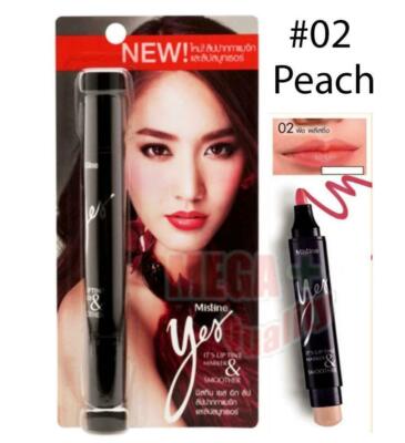 Mistine Yes It s Lipstick Tint 2 in 1 Smoother Long Last Waterproof #02 Peach