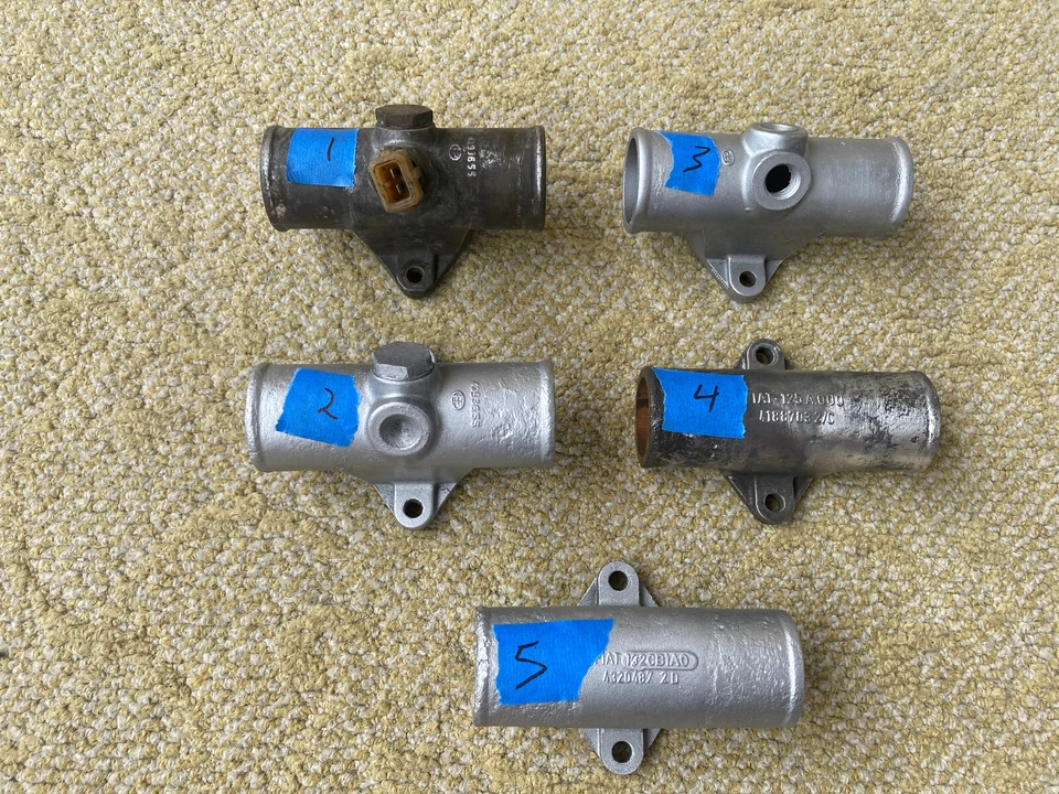 FIAT 124 125 131 132 Termostato Distribuidor de Agua Sensor T Montaje Refrigerante Usado Foto 4 de 4