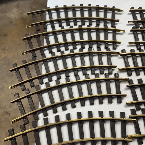 11 pieces LGB 1100 Curve Track Brass. G Scale Lehmann R=600 - Picture 2 of 8