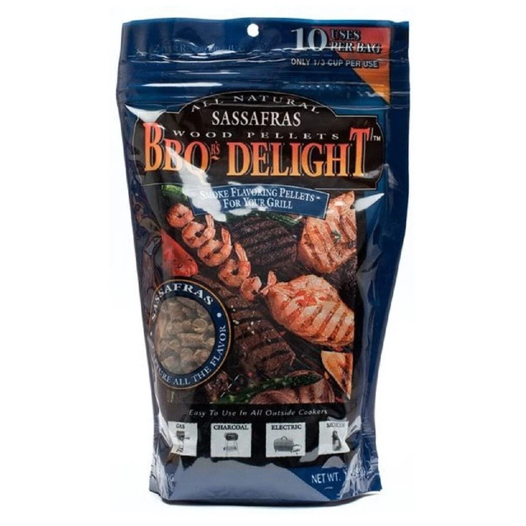 BBQr s Delight Sassafras Natural Wood Grilling Smoking Pellets 1