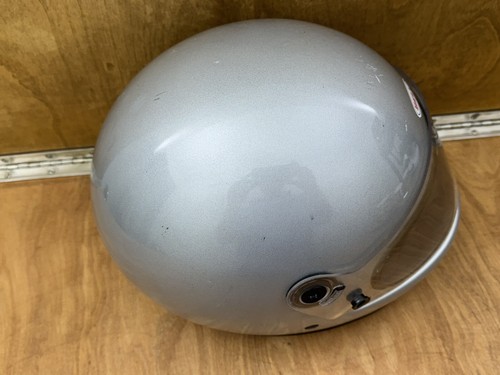 Vintage 1980's BELL STAR Motorcycle Helmet Silver Full Face Size 7 3/8 Moto Used - Picture 6 of 9