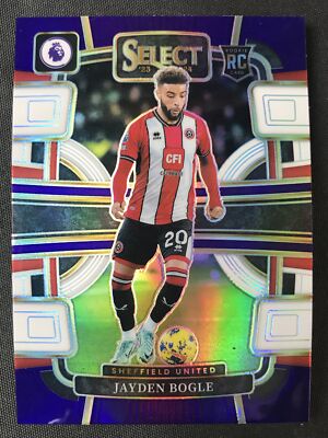 2023 Select Premier League #83 Jayden Bogle Sheffield Purple Red White Prizm RC!