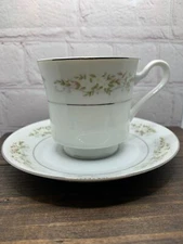 Vtg International Silver Co Bone China Teacup/Saucer Springtime 326 - Japan