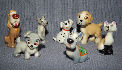 KONVOLUT WADE WHIMSIE DISNEY LADY & THE TRAMP FIGUREN + BENGO & ROLY ~ 60er Jahre