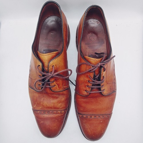 Allen Edmonds Madison Ave Walnut Mens Cap Toe Oxford Leather Dress Shoes 9.5 D - Picture 3 of 9