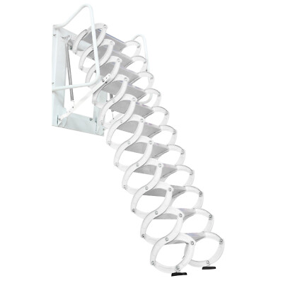 Telescopic Ladder 12 Step Attic Ladder Pull Down Attic Ladder Alloy Attic Stairs