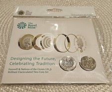 UK 2016 FAREWELL & NATIONS OF THE CROWN 2x£1 B/UNC PACK - only 10000, RARE